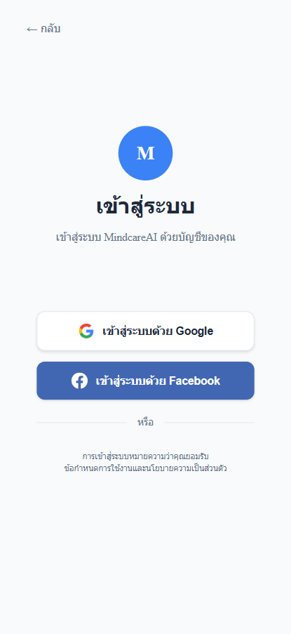 MindCare dashboard overview